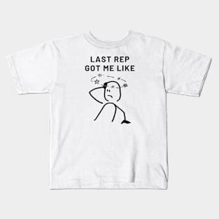 Last Rep Fitness Meme Kids T-Shirt